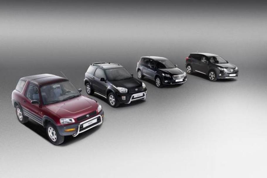 Le quattro generazioni della Toyota Rav4